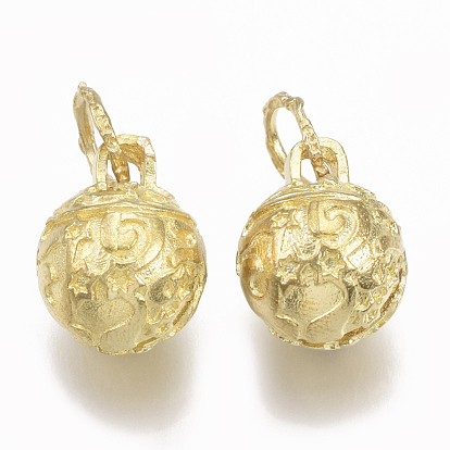 Латунные подвески колокольчики эмаль, без никеля , колокол со звездой