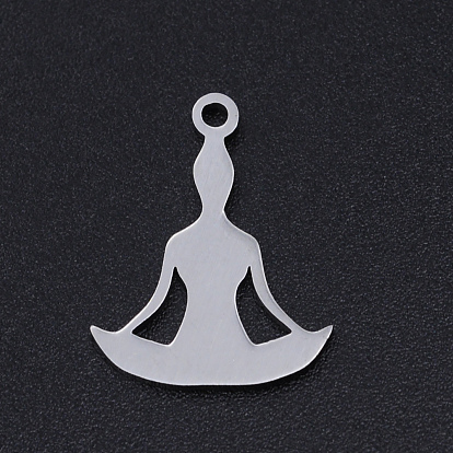Chakra-Thema, 201 lasergeschnittene Edelstahlanhänger, Yoga