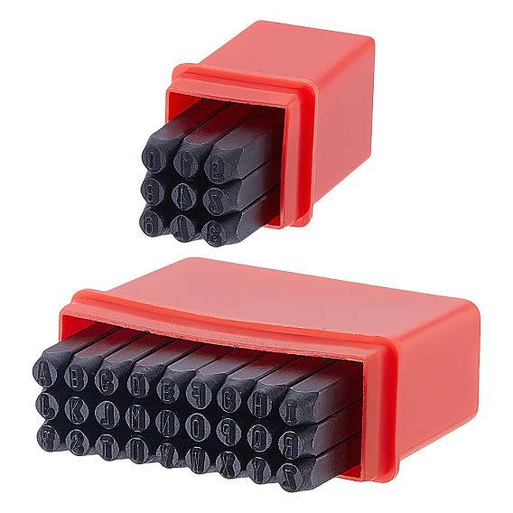 2 коробки 2 стили штампы из углеродистой стали, буква a`z и цифра 0~9