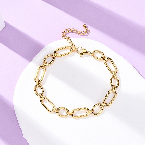 304 браслеты на ногу из нержавеющей стали с овальными звеньями