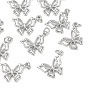 SHEGRACE Brass Pendants, Butterfly Charms, Cadmium Free & Lead Free & Nickel Free