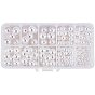 Perles en imitation plastique, demi-percés perles, ronde
