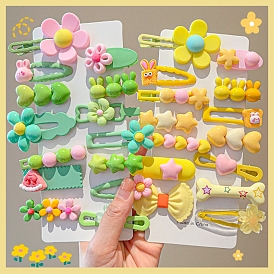 14Pcs Polymer Clay Alligator Hair Clips, Hair Accessories for Woman Girls