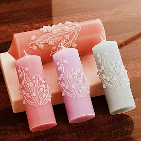 Column with Flower DIY Silicone Candle Molds, Resin Casting Molds, For UV Resin, Epoxy Resin Jewelry Making