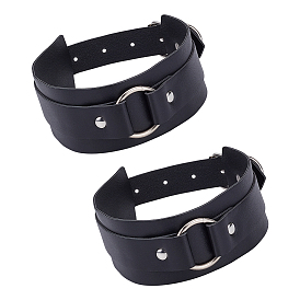 PU Leather Waist Harness Belts for Men, with Metal Findings, Platinum