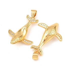 Латунные микро проложить кубического циркония подвески, прелести кита