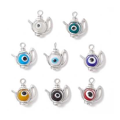 Подвески из сплава , с ручной Lampwork сглаза бисером, чары для чайника