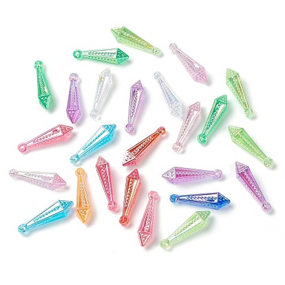 Acrylic Pendants, AB Color, Bullet Shape