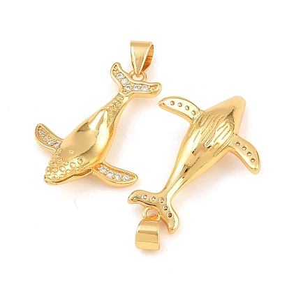 Латунные микро проложить кубического циркония подвески, прелести кита