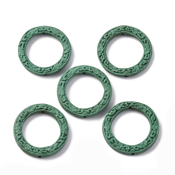 Киноварь бисера, резные лакированные, Кольца