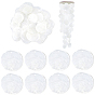 80Pcs Natural Capiz Shell Connector Charms, Dyed, Flat Round Links