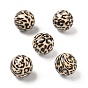 Печать непрозрачных акриловых бусин, круглый с леопардовым принтом