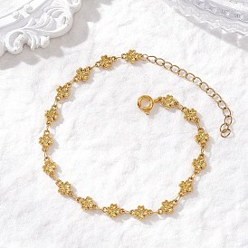 304 Браслеты из нержавеющей стали в виде звеньев в форме клевера для женщин