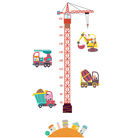 Стикер стены диаграммы роста высоты пвх, для детей, измеряющих высоту линейки, животное