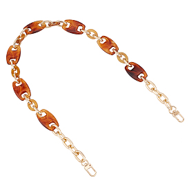 Resin Shoulder Bag Straps, with Alloy Findings