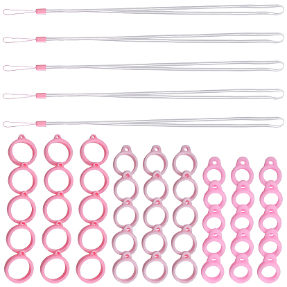 5шт. резиновые ремешки, с пластиковой фурнитурой и силиконовой подвеской в стиле 3