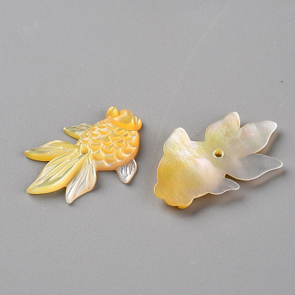 Natural Yellow Shell Beads, 
Goldfish