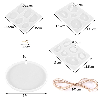 Food Grade Planet DIY Silicone Pendant Molds Kits, Decoration Making, Resin Casting Molds, For UV Resin, Epoxy Resin Jewelry Making