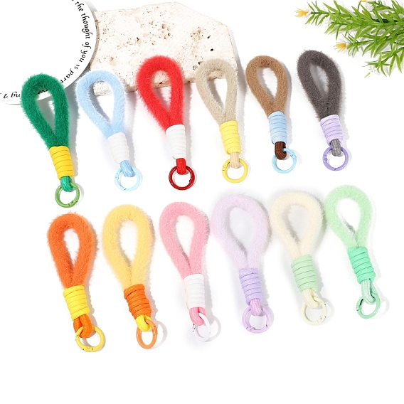 Плетеный узел плюшевый шнурок, брелок на запястье