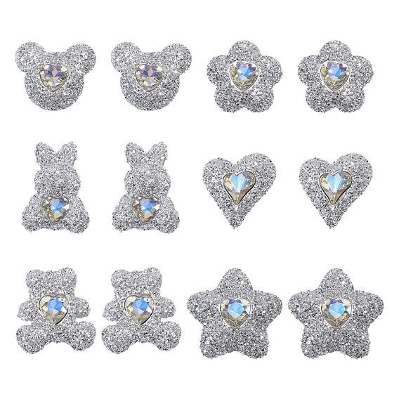 30 шт 6 стили кабошоны из смолы, разнообразные