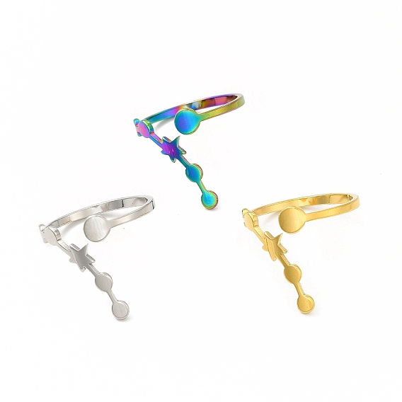 304 открытое кольцо-манжета Morning Star из нержавеющей стали для женщин