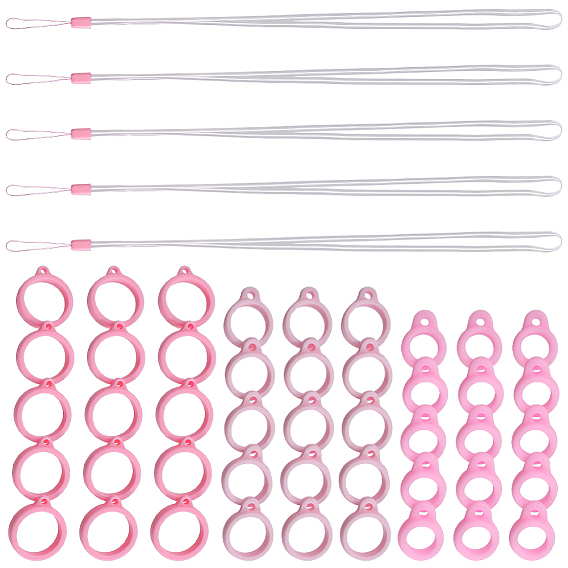 5шт. резиновые ремешки, с пластиковой фурнитурой и силиконовой подвеской в стиле 3