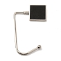 Zinc Alloy Bag Hangers, Purse Hooks, with Thick Right Angled Hook, Square