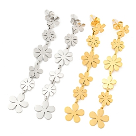 304 серьги-гвоздики из нержавеющей стали для женщин, маленькая ромашка