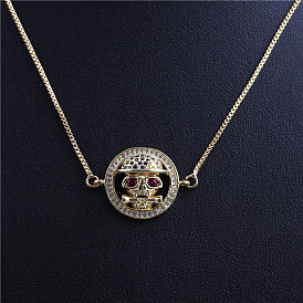 Skull Pendant Men's Necklace for Halloween Costume Party Accessories