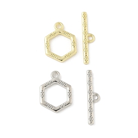 Застежка тоггл из сплава, без кадмия и без свинца, стойки покрытие, шестиугольник