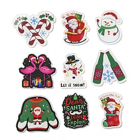 Christmas Theme Opaque Acrylic Pendants