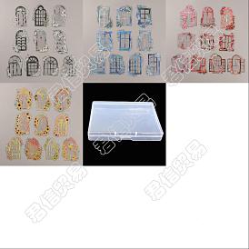 40 piezas 4 estilos pegatinas decorativas para ventanas con flores transparentes para mascotas, calcomanías impermeables autoadhesivas para scrapbooking diy, album de fotos