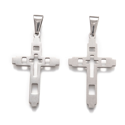 304 Stainless Steel Pendants, Cross