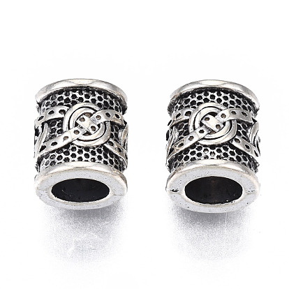 Tibetan Style Alloy European Beads, Large Hole Beads, Cadmium Free & Lead Free, Column