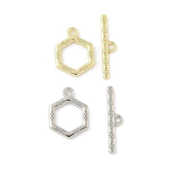 Застежка тоггл из сплава, без кадмия и без свинца, стойки покрытие, шестиугольник