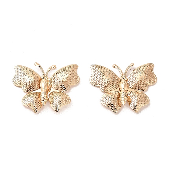 Colgantes de latón, encanto de mariposa