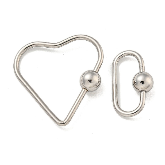 Не тускнеет 304 подвески с винтовым карабином из нержавеющей стали, для изготовления ожерелий