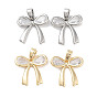 Латунные микро проложить кубического циркония подвески, бантом прелести