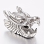 304 Stainless Steel European Beads, Large Hole Beads, Dragon Head