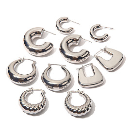 Minimalist Titanium Steel Earrings for Women with Chic and Sophisticated Style