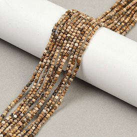 Естественного изображения яшмы бисер нитей, граненые, кубические