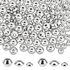 150Pcs 3 Style 304 Stainless Steel Spacer Beads, Bicone