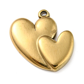 Ion Plating(IP) 316L Surgical Stainless Steel Pendants, Heart Charm