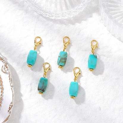 Акриловые подвесные украшения, прямоугольные, с цинковым сплавом застежками омаров коготь