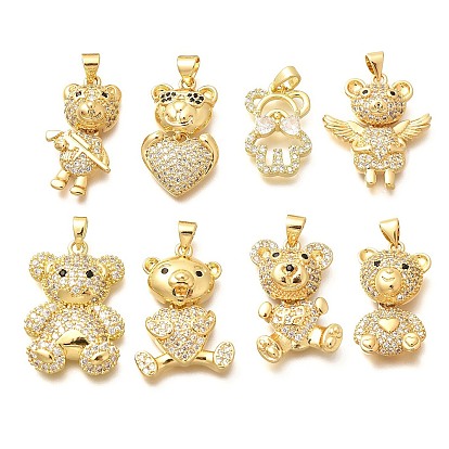 Покрытие стойки латунь микропаве прозрачные подвески из кубического циркония, нести прелести, долговечный, без свинца и без кадмия