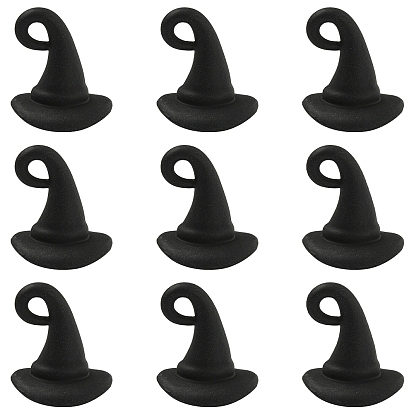 10шт. подвески из сплава на тему Хэллоуина, выпечка окрашены, 3 d волшебная шляпа