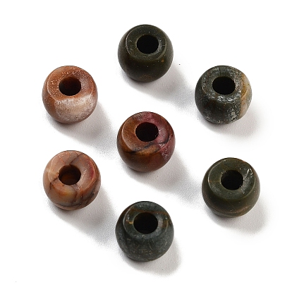 Бусины из натуральной яшмы пикассо, баррель