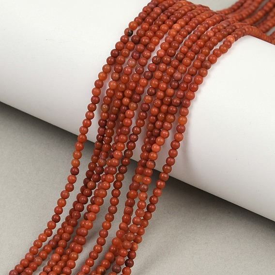 Натуральные южные красные агатовые бусины, круглые