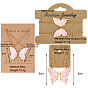 Charming Butterfly Jewelry Set with Pink Oil Drop Pendant and Earrings