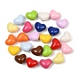 Baking Paint Opaque Acrylic Beads, Heart